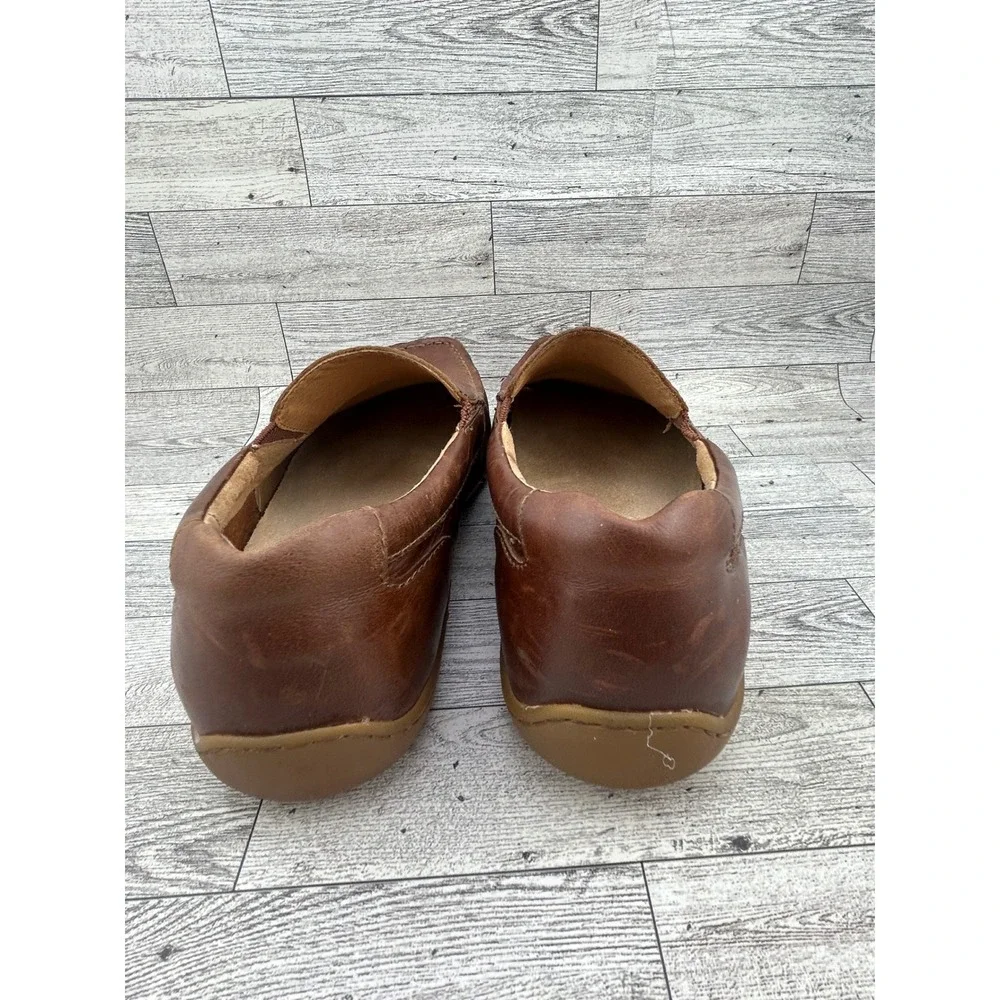 Born Men Sz 10.5 M Brown Leather‎ Slip On Loafers Moc Toe Shoes H44116 VCJD18
